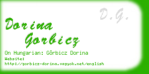 dorina gorbicz business card